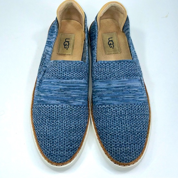 UGG Sammy Soft Knit Sneaker Leather Trim Shoes Size 9.5 Women's - Picture 4 of 14